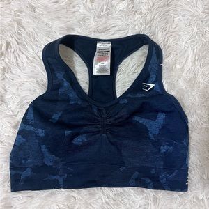 Gymshark blue graphite print bra
